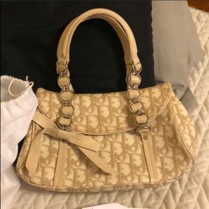 Beige Dior Romantique Trotter Bag Mini